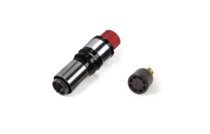 Portacuchillas con punta Metálica para cuchillas de diametro 1,5 mm. (METALICO-Rojo con muelle)