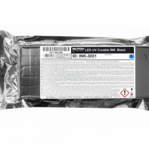 Tinta UV LED MUTOH Flexible US11 - Negro, 220 ml.