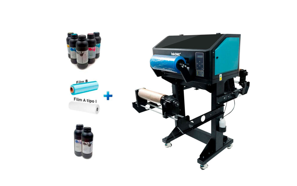 Pack Impresora de stickers UV-DTF UM3 30 cm + Film + Tintas InkOne