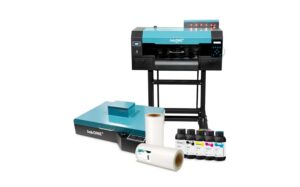 Pack Impresora DTF DM4 - 35cm 2 cabezales InkOne (Equipo completo con horno manual)